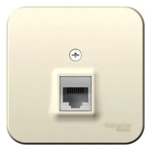 Розетка компьютерная 1-м ОП Blanca RJ45 кат.5E с изолир. пластиной молочн. SE BLNIA045002 1210523