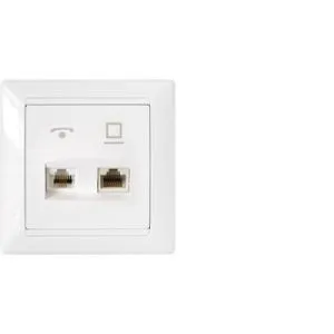 Розетка комбинированная (телефонная + компьютерная) скрытой установки (полимерный суппорт) ТРК-003 1816BY