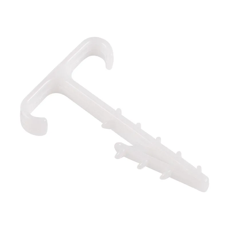 Дюбель-хомут Т-образный для двух кабелей 2х12мм, белый (100 шт/уп) REXANT 07-4615