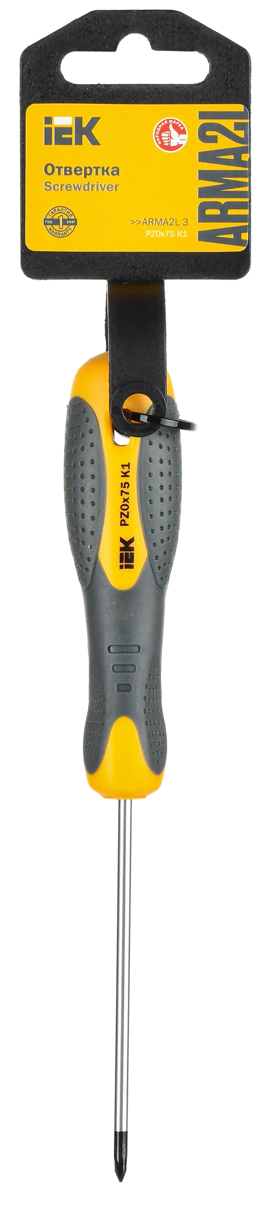 ARMA2L 3 Отвертка PZ0х75 K1 IEK - Фото 2