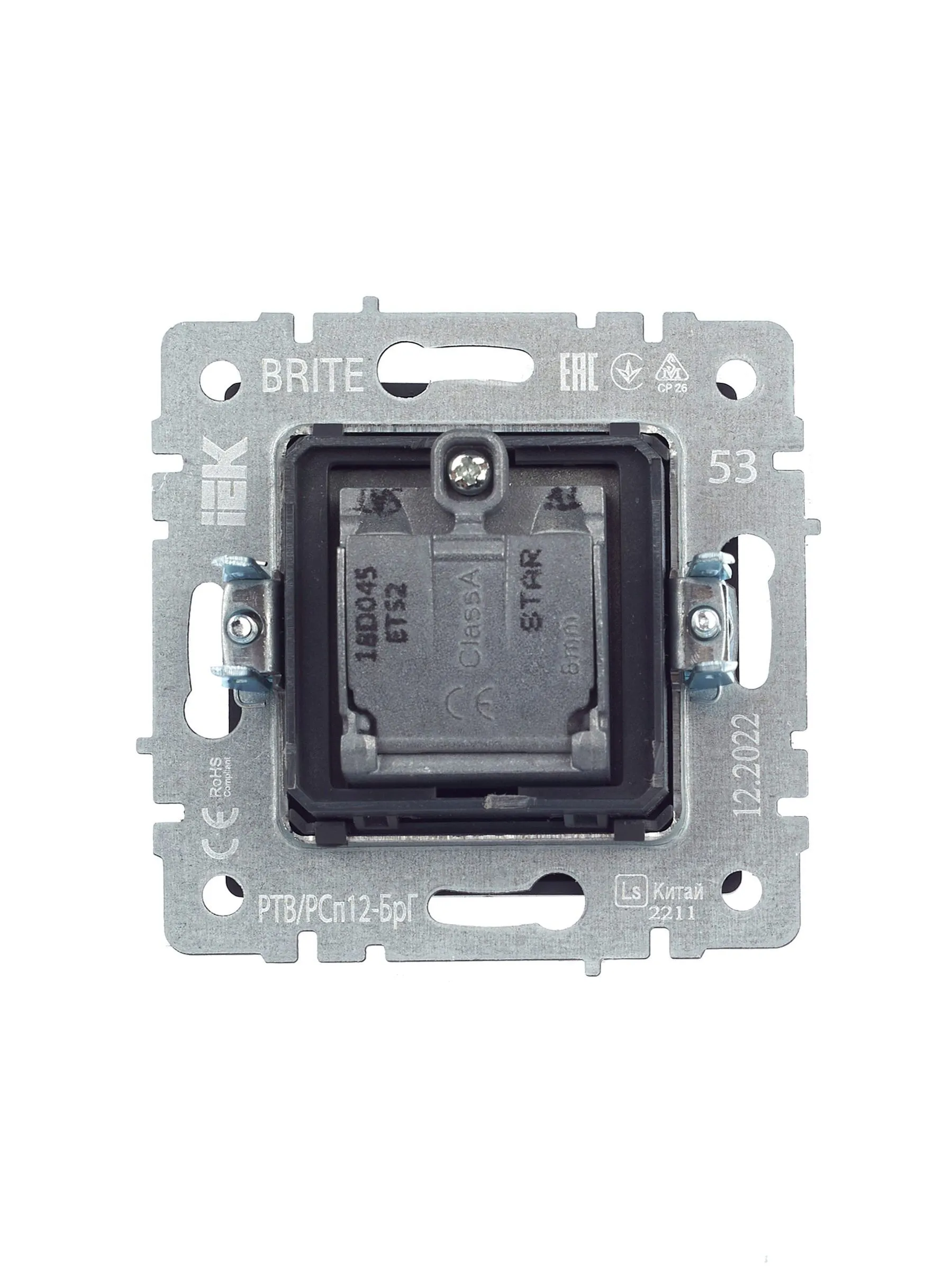 BRITE Розетка двойная TV+SAT РТВ/РСп12-БрГ графит IEK - Фото 2