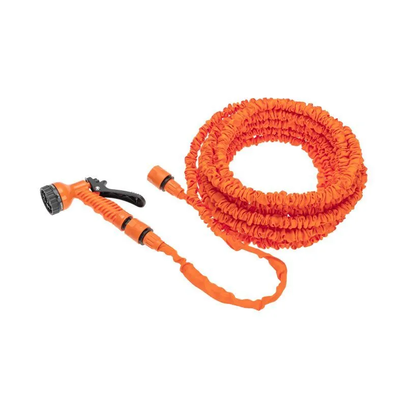 Набор поливочный, растягивающийся шланг 20 м, пистолет 7 режимов, соединитель ЧЕТЫРЕ СЕЗОНА 62-0258