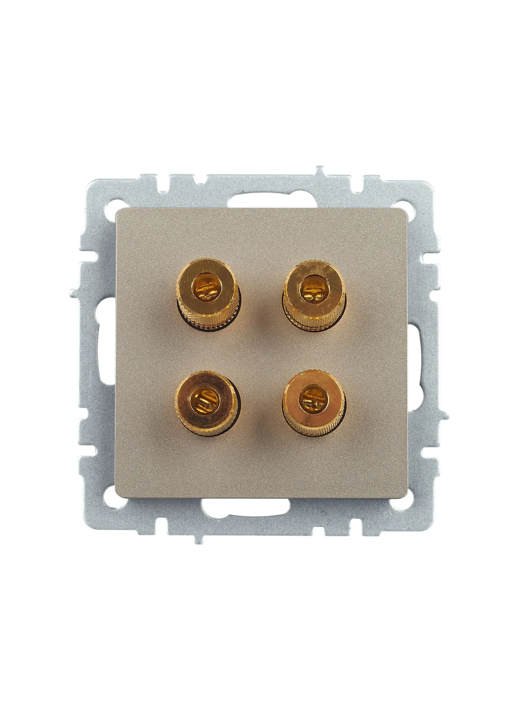 BRITE Аудиорозетка 4-местная РА10-БрШ шампань IEK - Фото 2