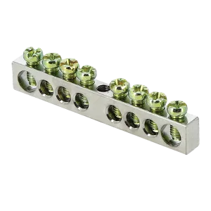 Шина PEN "ноль-земля" (6x9мм) 8 отв. цинк крепеж по центру EKF 