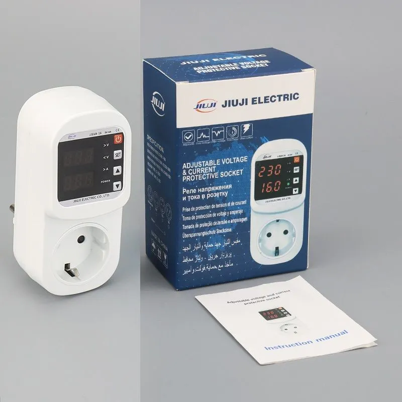 Однофазное цифровое реле напряжения на розетку 16А (под евро вилку с заземлением) - Фото 3
