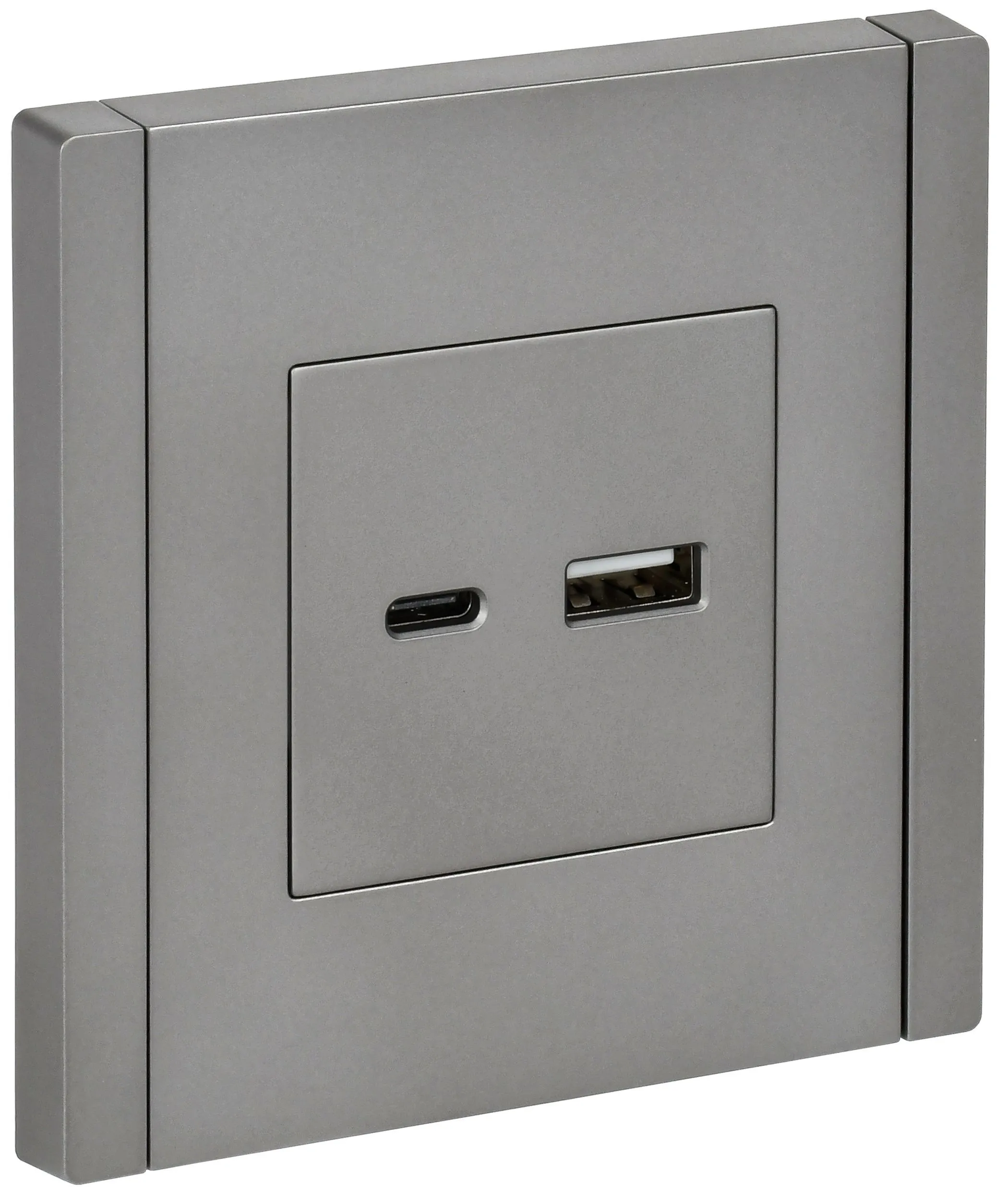 FORTE&PIANO Розетка USB A+C 18Вт FP551 сталь IEK для дома
