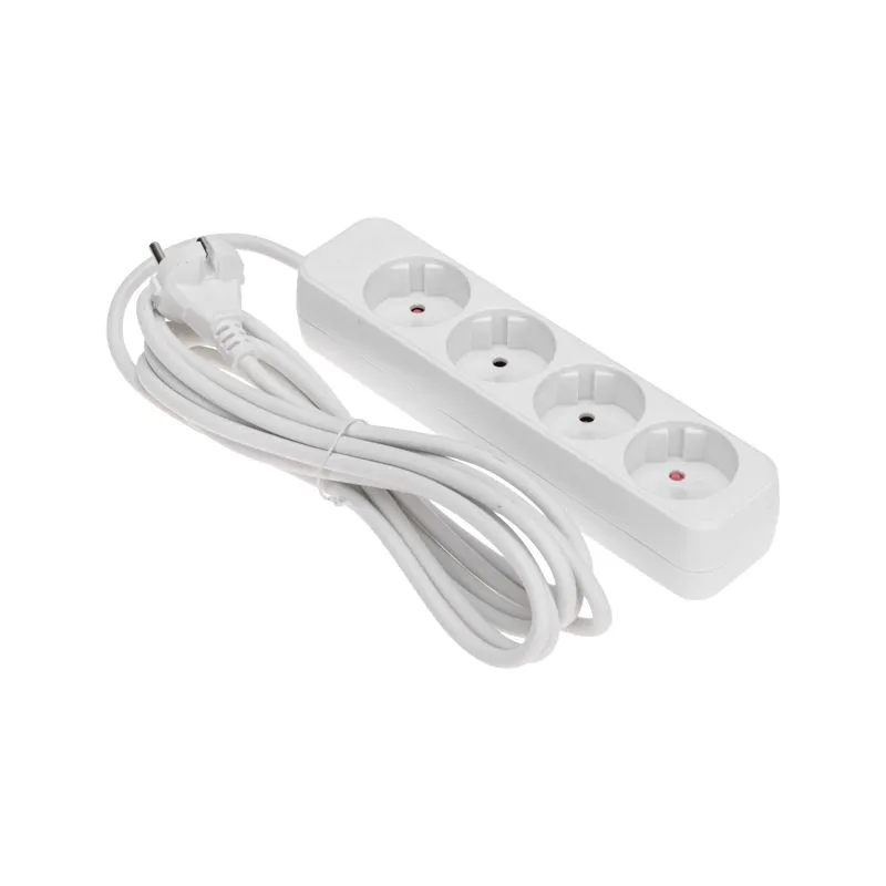 Удлинитель STANDARD 4 гнезда, 3м, 2х1,0мм², б/з, белый REXANT - Фото 2