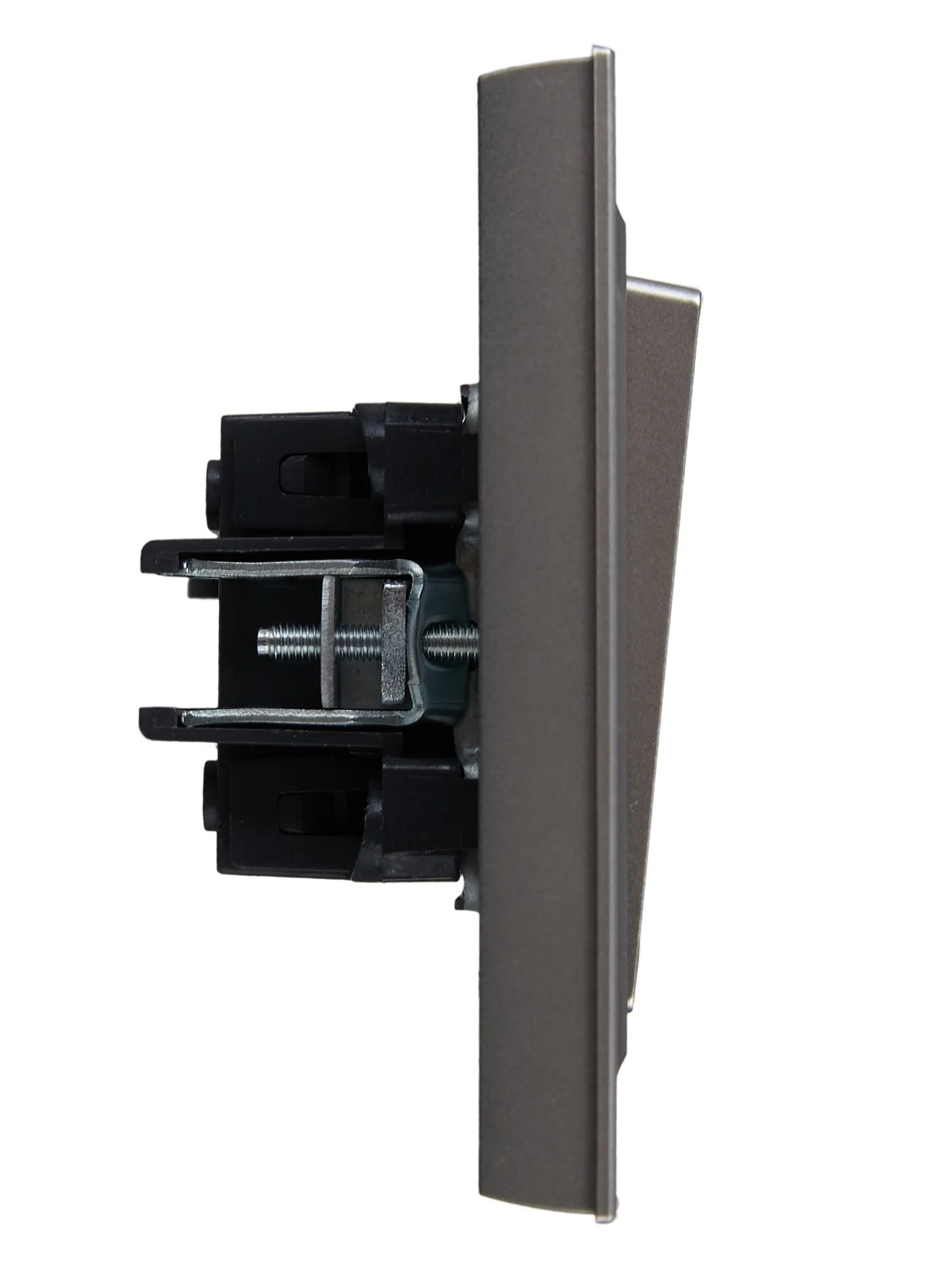 BRITE Выключатель 2-клавишный 10А в сборе ВСР10-2-0-БрС сталь IEK - Фото 7