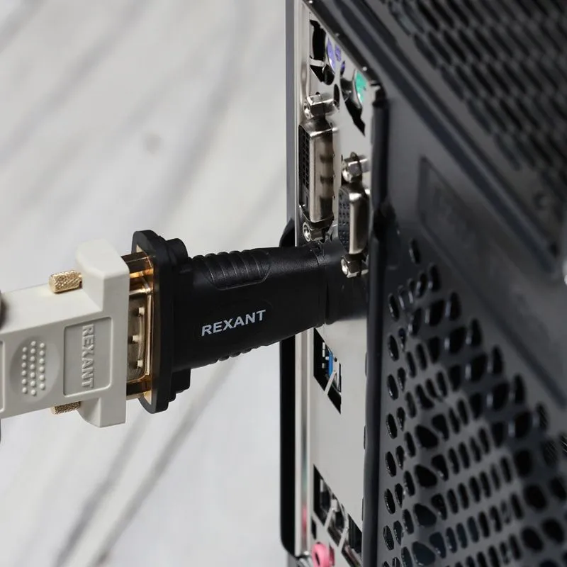 Переходник штекер HDMI - гнездо DVI-I REXANT - Фото 5