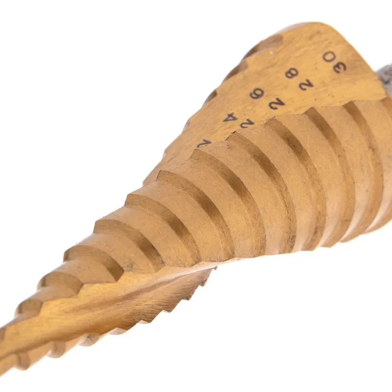 Сверло по металлу ступенчатое ТИТАН 4,0-30,0мм, 98мм, 65 HRC, Р6М5 TiN KRANZ - Фото 4