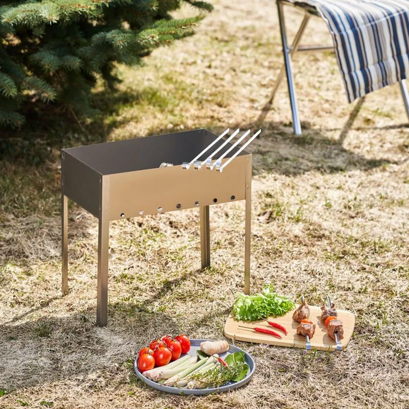 Мангал сборный Эконом 400х250х400мм, с 6 шампурами, в пленке СОКОЛ - Фото 2