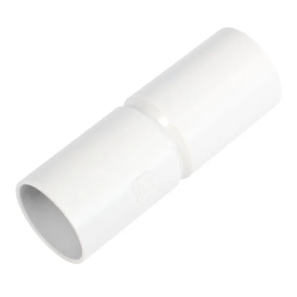 Патрубок-муфта белая d25 мм (40шт/480шт уп/кор) Промрукав