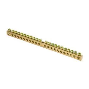 Шина PEN "ноль-земля" (6x9мм) 22 отв. латунь крепеж по центру EKF 