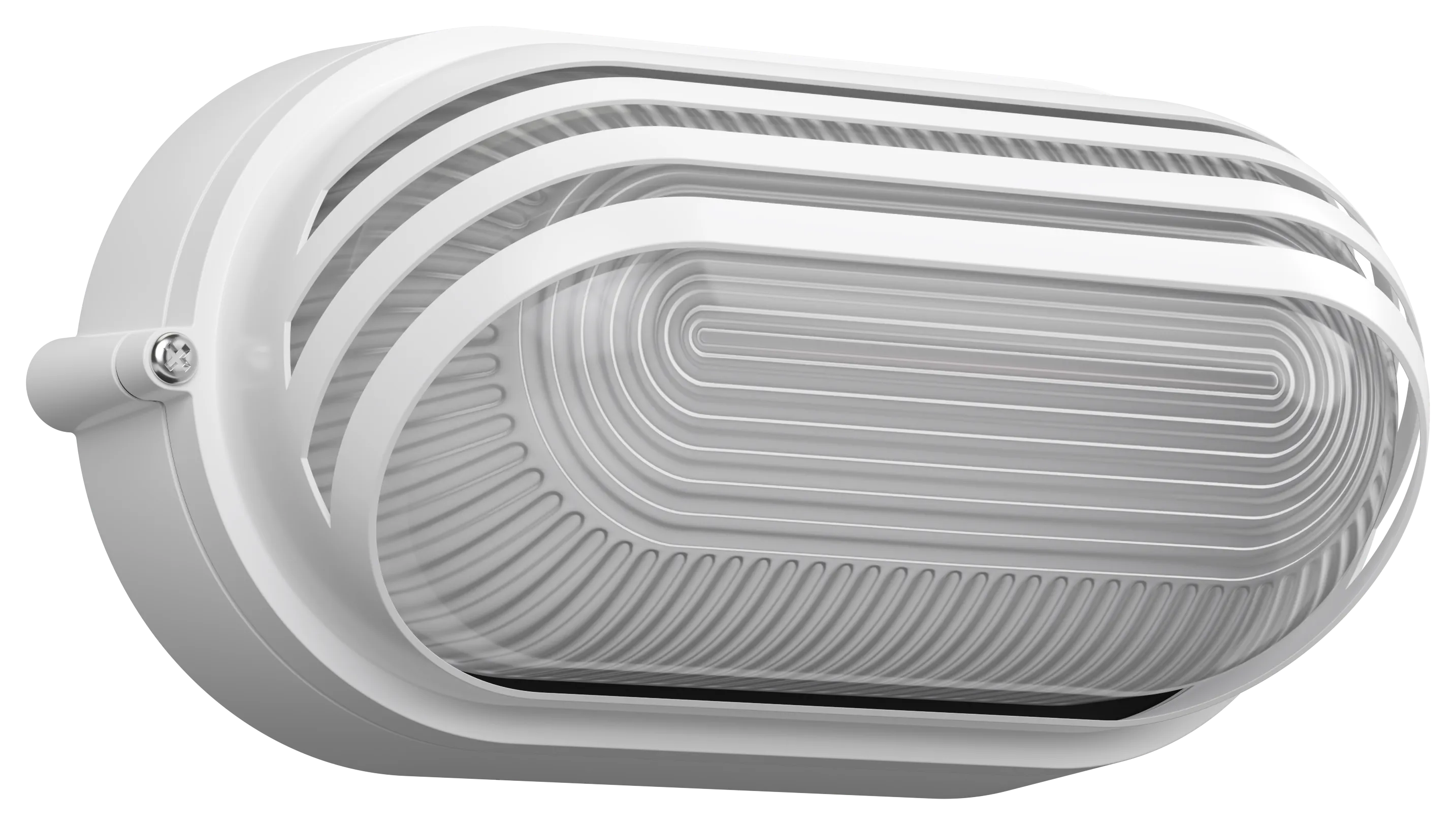 Светильник НПП1407 овал ресничка 60Вт IP54 белый IEK LNPP0-1407-1-060-K01