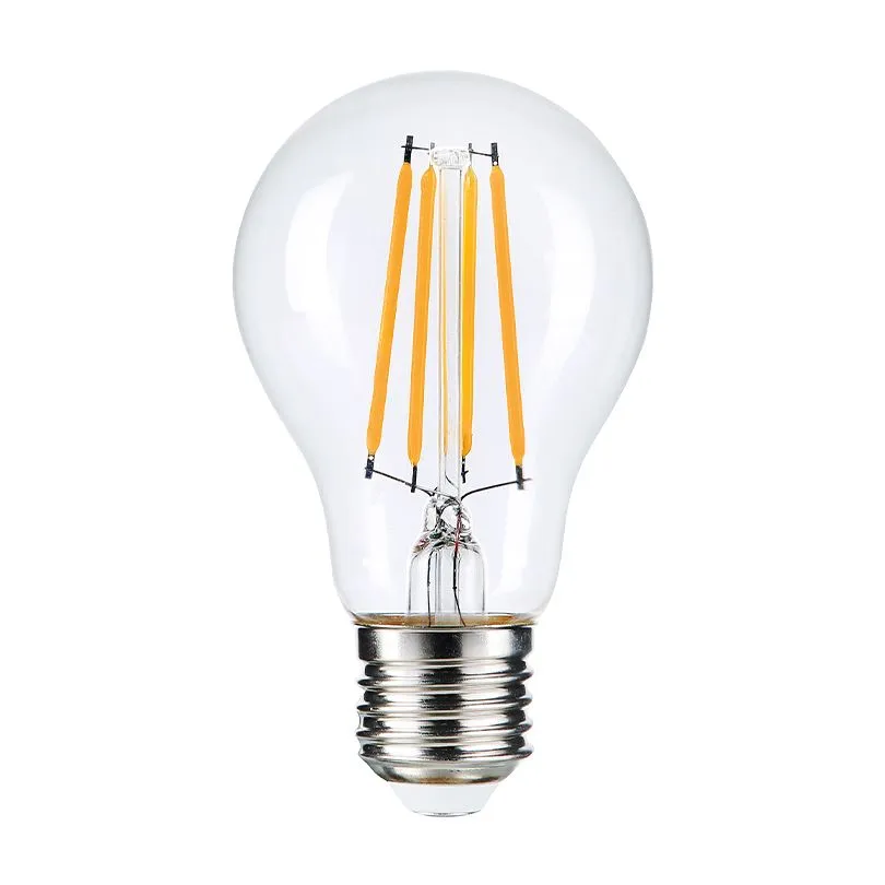 Светодиодная лампа WOLTA Filament, AC 220-240В, 50/60 Гц, прозрачное стекло,  "Груша",  A60, E27, 12 Вт, 1100 лм, 3000 К, 1/10/100