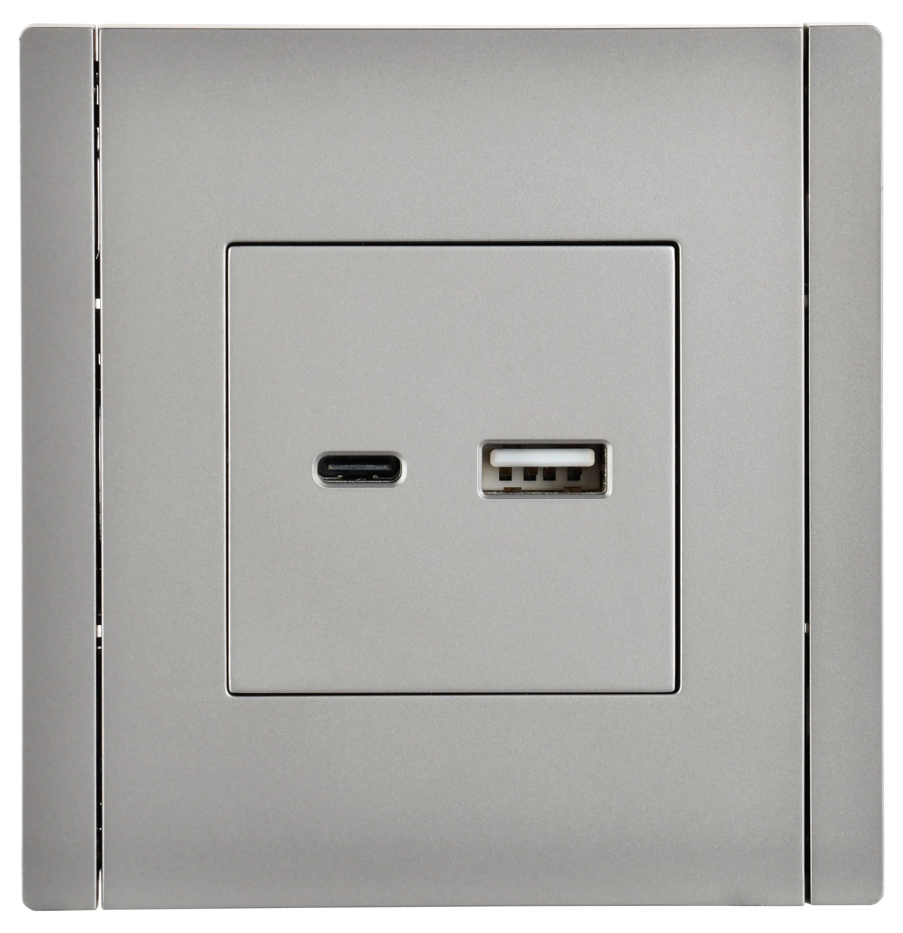 FORTE&PIANO Розетка USB A+C 18Вт FP551 сталь IEK для дома - Фото 2