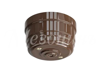 Корпус розетки потолочной пластиковый, D70x40, цвет - какао, серия УСАДЬБА, ТМ МЕЗОНИНЪ