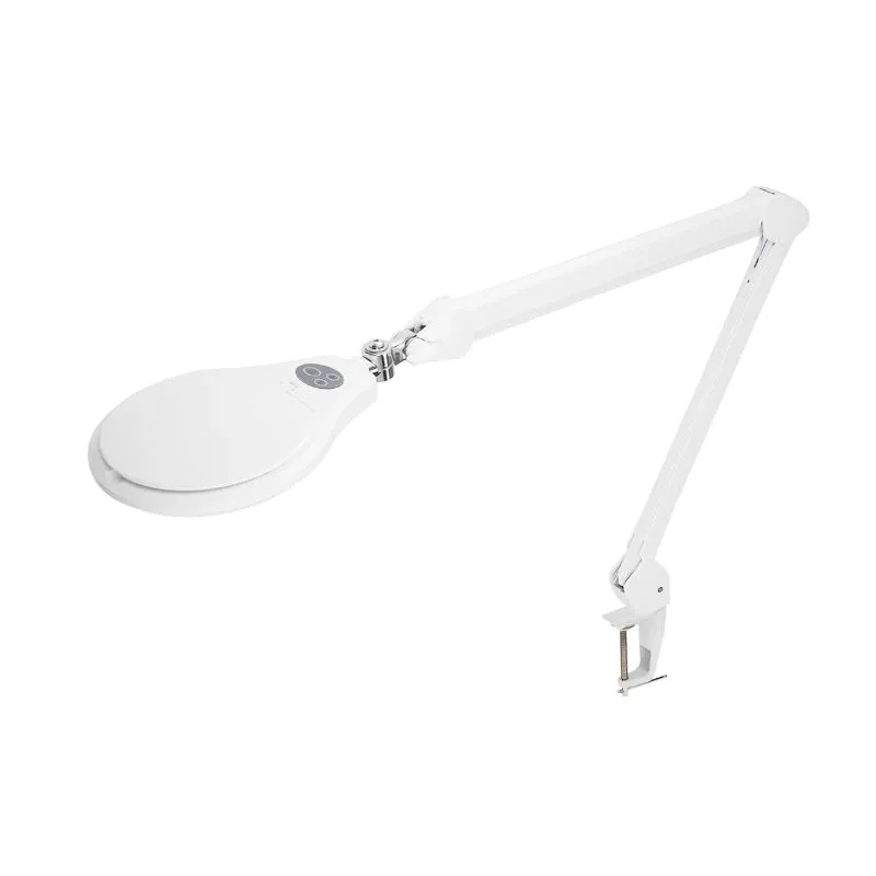 Лупа на струбцине круглая 5D с подсветкой 72 SMD, сенсорный регулятор яркости, ø152мм, белая REXANT - Фото 5