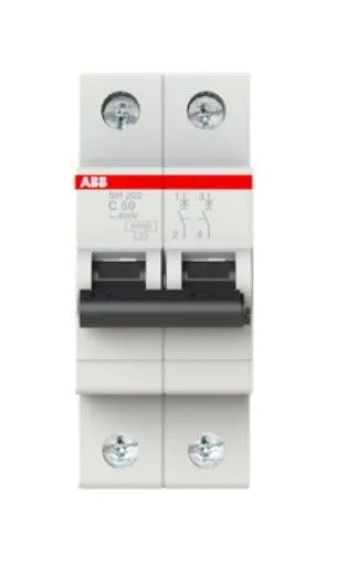 Автоматический выключатель SH202-C50, 2P, 50А, хар-ка C, 6kA 2CDS212001R0504