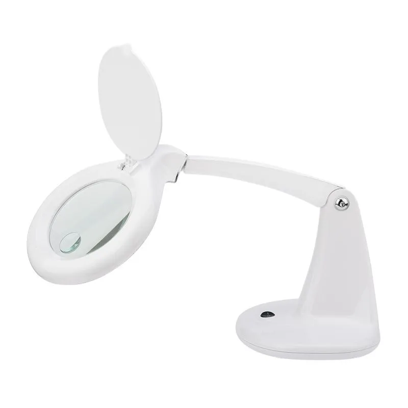 Лупа настольная 3D+12D с подсветкой 40 SMD LED, ø100мм, белая REXANT - Фото 5