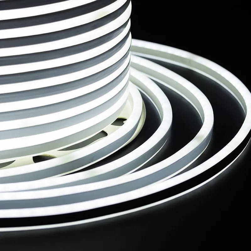 Гибкий Неон LED SMD, компактный 7х12мм, двухсторонний, белый, 120 LED/м, бухта 100м