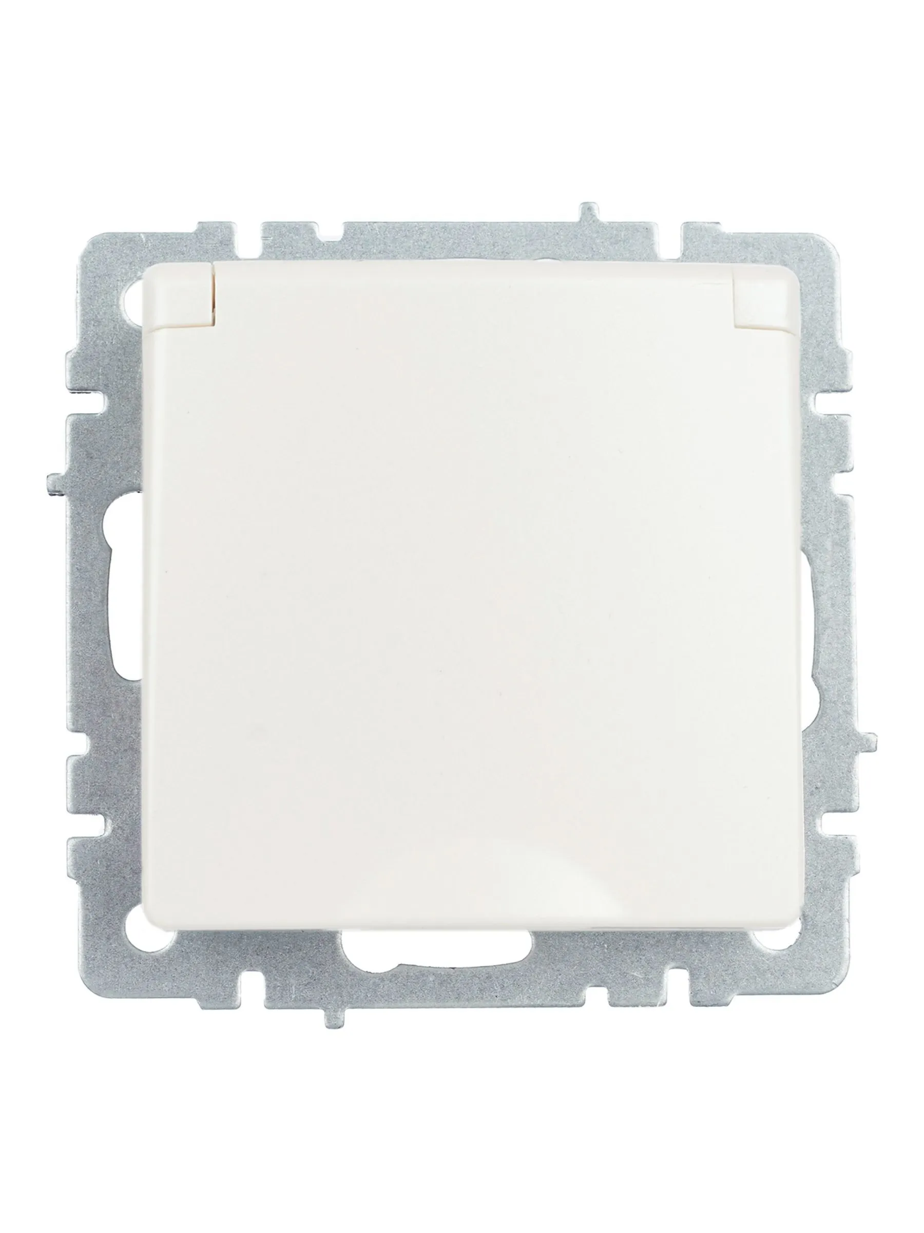 BRITE Розетка 1-местная с заземлением с защитными шторками и крышкой 16А IP44 РСбш10-3-44-БрЖ жемчуг IEK - Фото 4