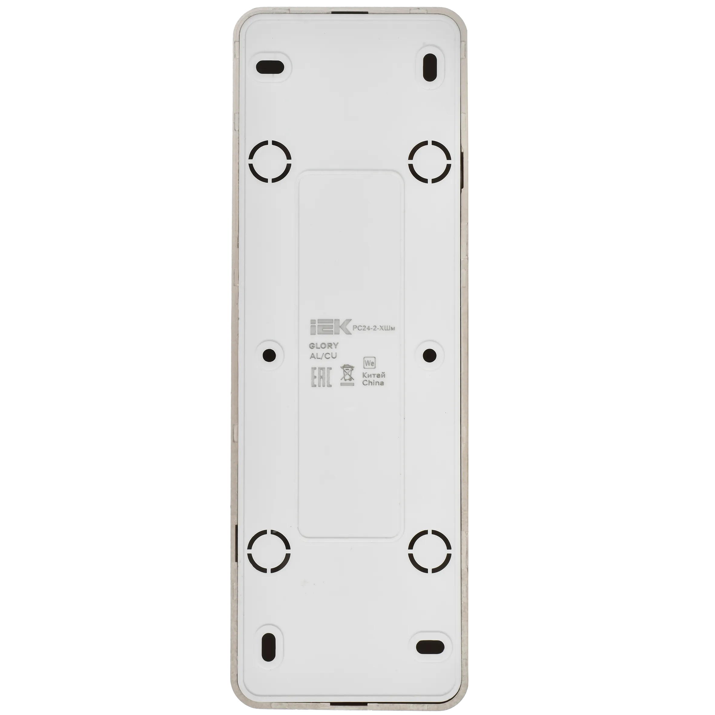 GLORY Розетка 4-местная для открытой установки без заземления без защитных шторок 10А РС24-2-ХШм шампань матовый IEK - Фото 3