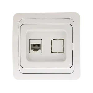 Лондон Розетка Phone 1-местная белая EKF - Фото 3