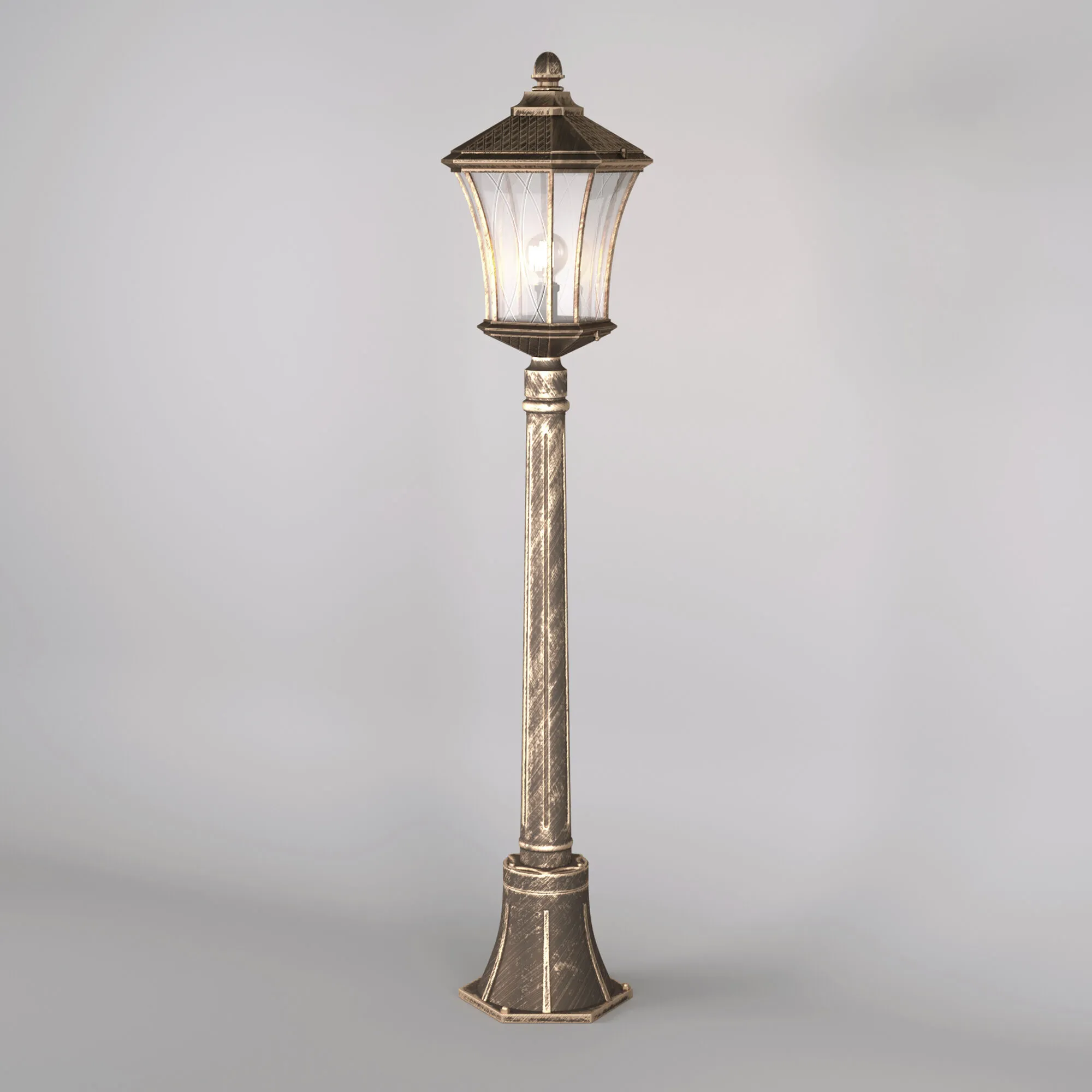 Светильник уличный на столбе IP44 Virgo F черное золото GLXT-1450F Elektrostandard