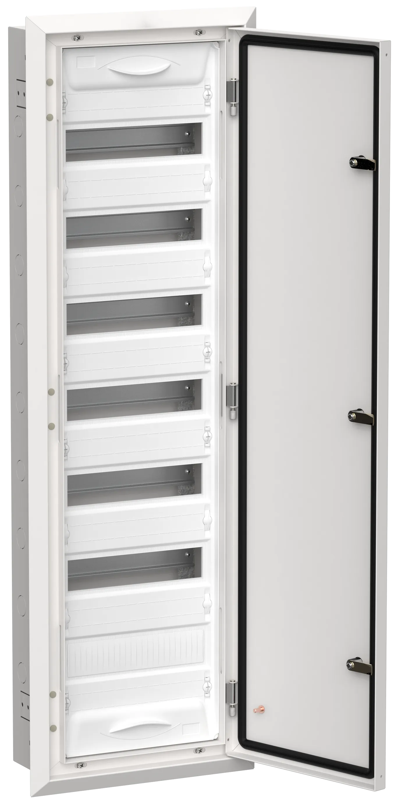 TITAN 5 Корпус металлический ЩРв-84 (1х84) 1130х365х130мм IP31 белый (одна дверь) IEK