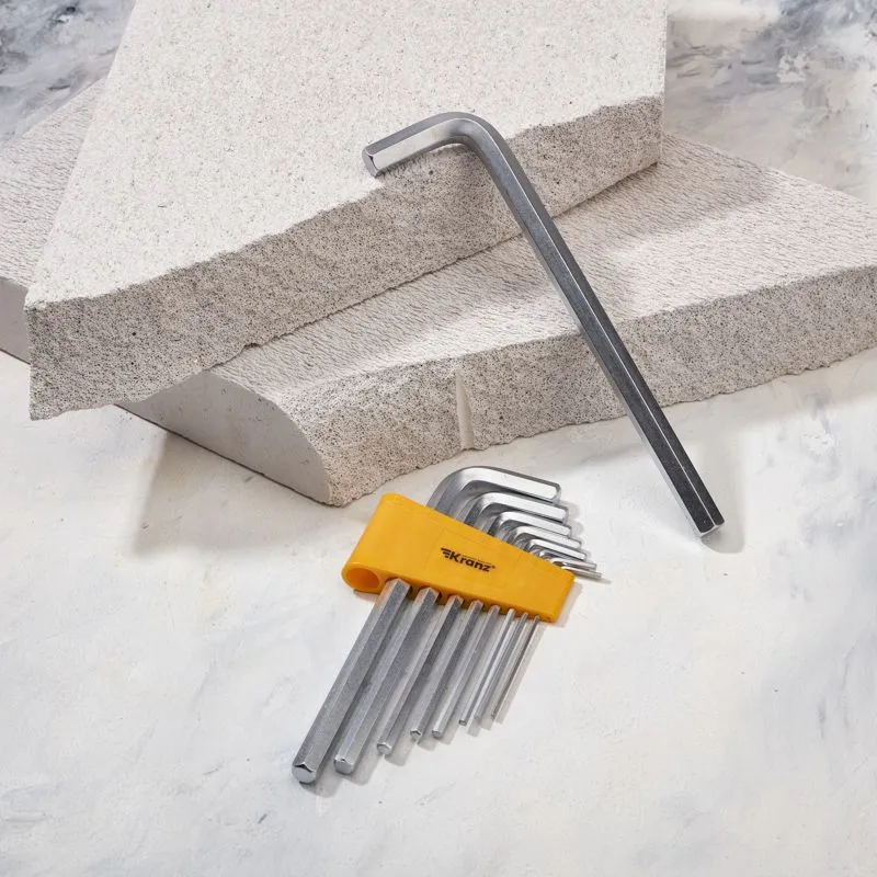 Набор ключей имбусовых HEX KRANZ 2,0-12 мм, CrV, 9 шт., удлиненные - Фото 2