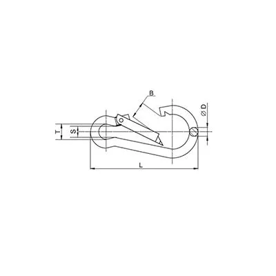 Карабин пожарный DIN 5299С, 7,0мм REXANT - Фото 2