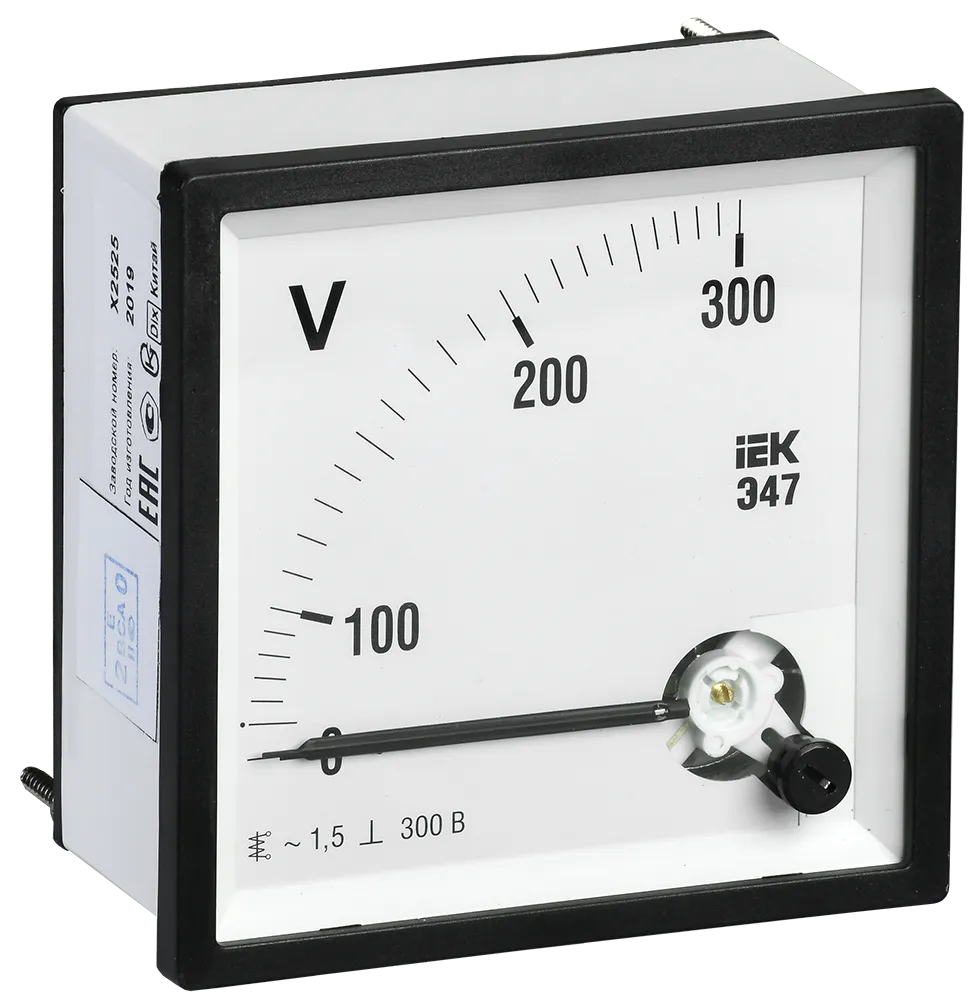 Вольтметр аналоговый Э47 300В класс точности 1,5 72х72мм IEK