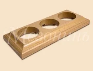 Рамка трехместная "Престиж" без тонировки, для наружного и внутреннего монтажа, ТМ "МезонинЪ" GE7070 GE70708-00