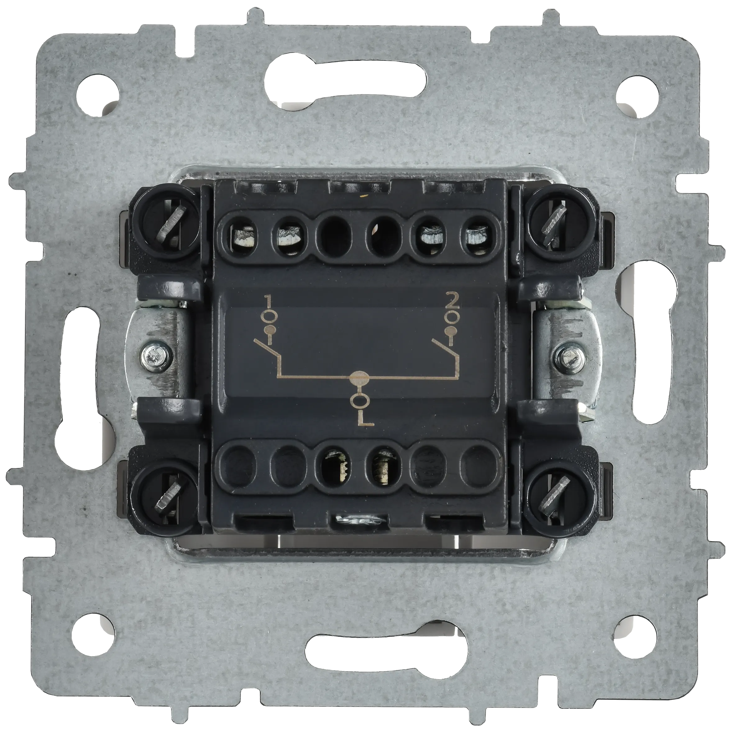 BRITE Выключатель 2-клавишный 10А ВС10-2-0-БрАБ арктический белый IEK - Фото 3