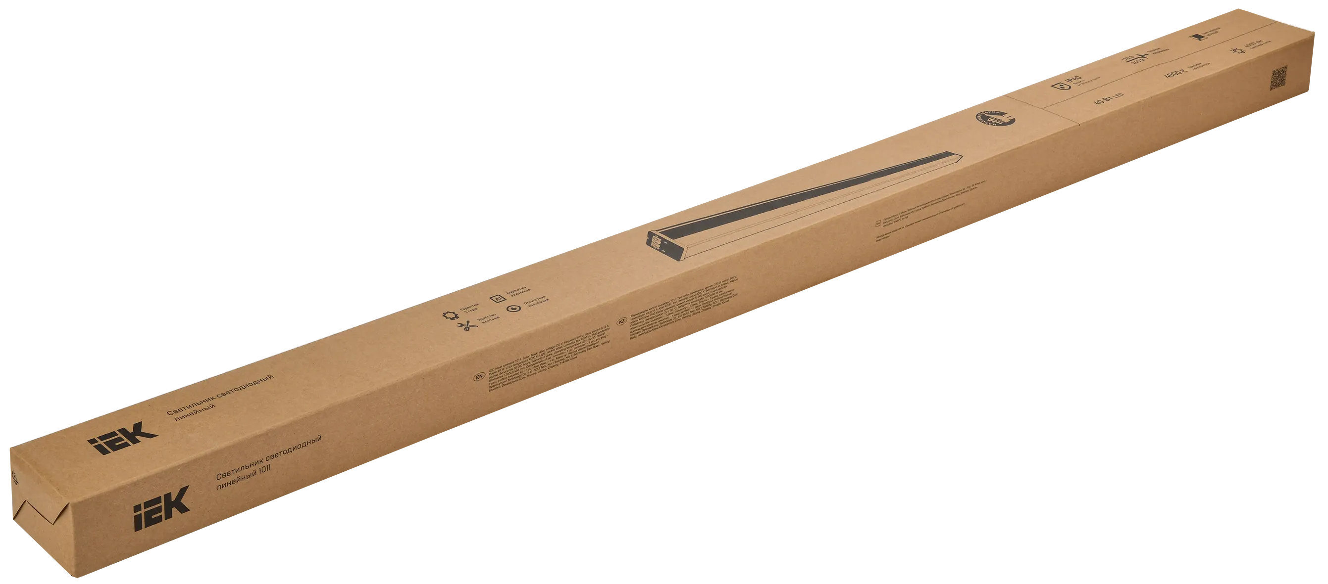 LIGHTING Светильник светодиодный линейный 1011 40Вт 4000К 1200х54х58мм черный IEK - Фото 2