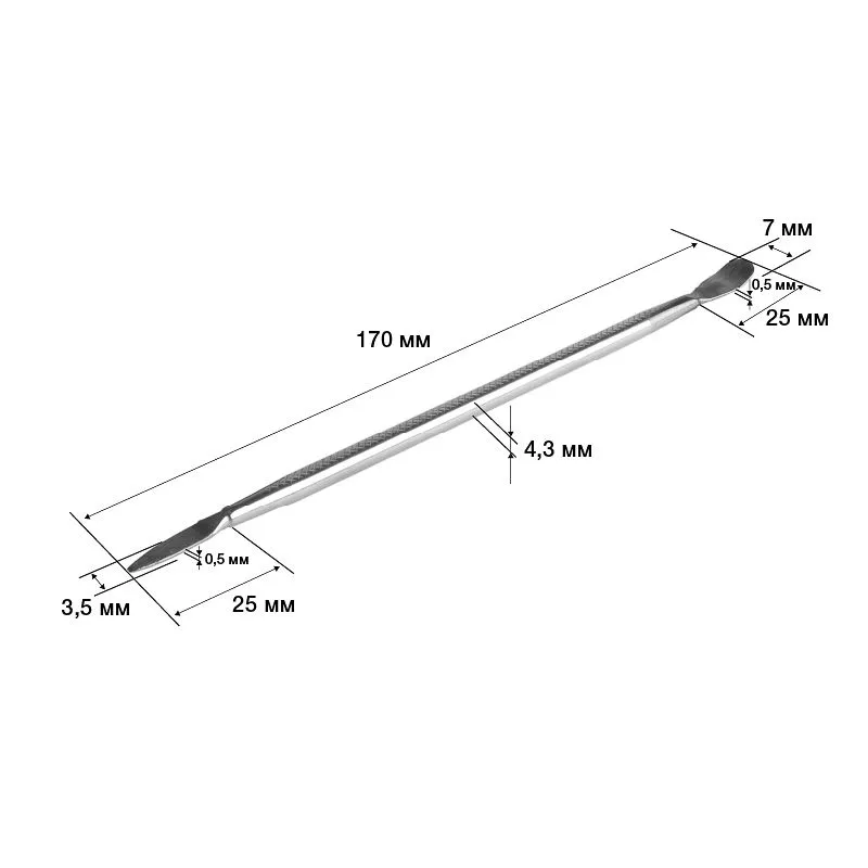 Спуджер металлический узкий (лопатка двухсторонняя) 170мм REXANT - Фото 3