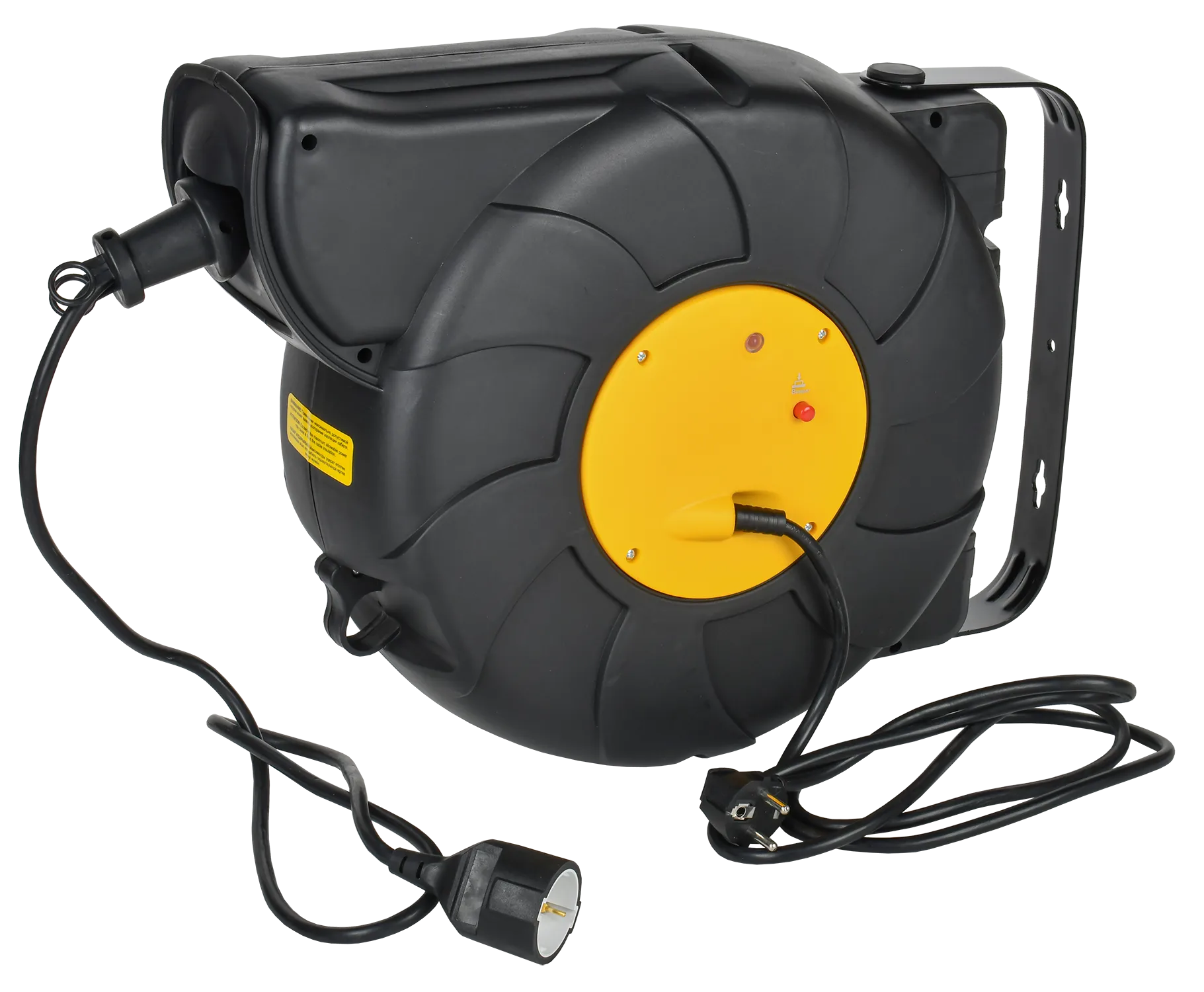 TWIST Катушка УК25 1 место с заземлением 3х1,5мм2 с автосмоткой кабеля 25м+2м IEK