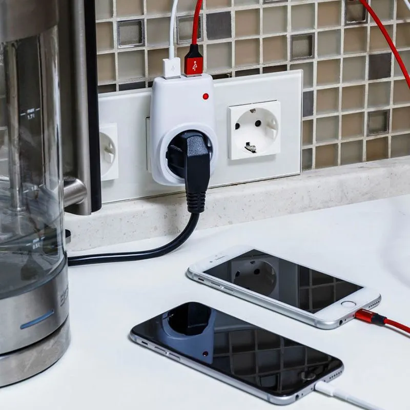 Адаптер питания 220В + 2  USB REXANT RX-17 - Фото 2