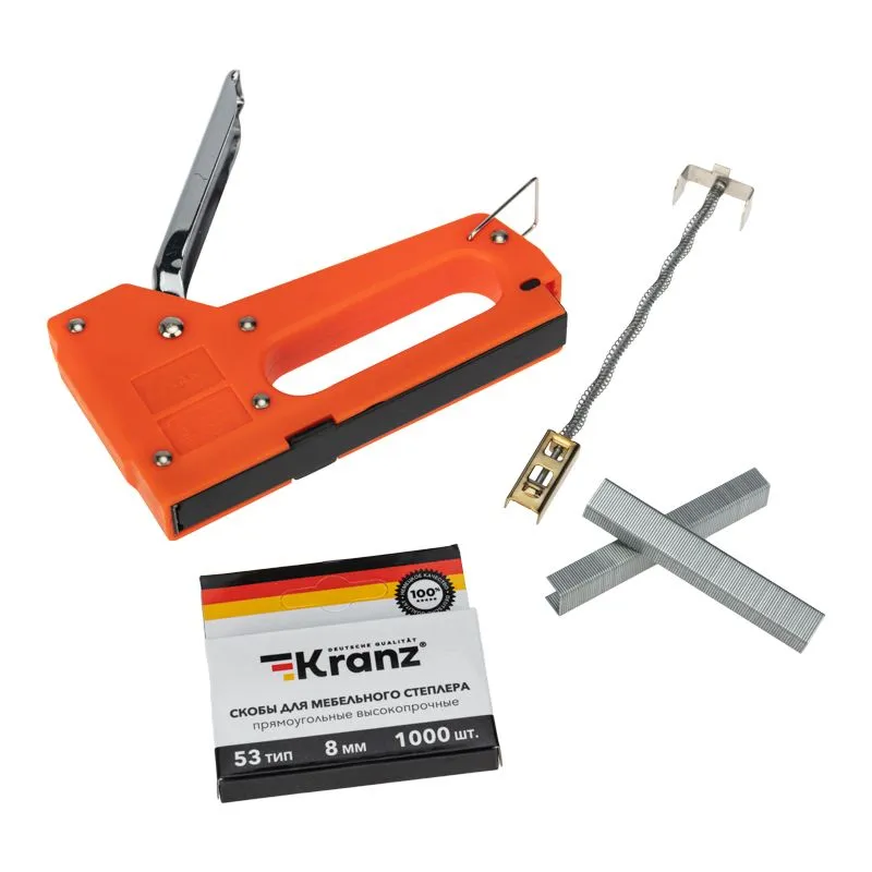 Набор: степлер с металлической ручкой + 2000 шт. скоб 8мм (тип 53) REXANT - Фото 3