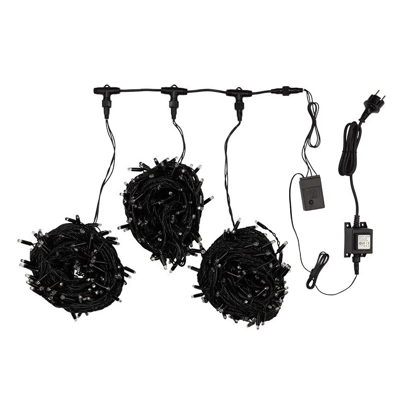 Гирлянда LED ClipLight 24V, 3 нити по 20 м, свечение с динамикой, цвет диодов Белый - Фото 4