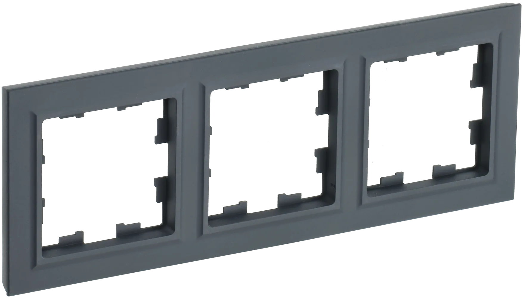 BRITE Рамка 3-местная РУ-3-БрГ графит IEK