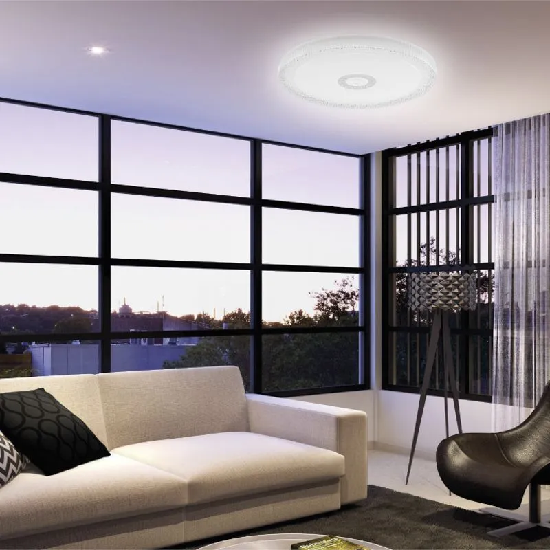 Светильник настенно-потолочный Aqua LED 36 Вт 2700-6500 К, управление с пульта и с выключателя, диммирование, встроенный ночник L REXANT - Фото 2