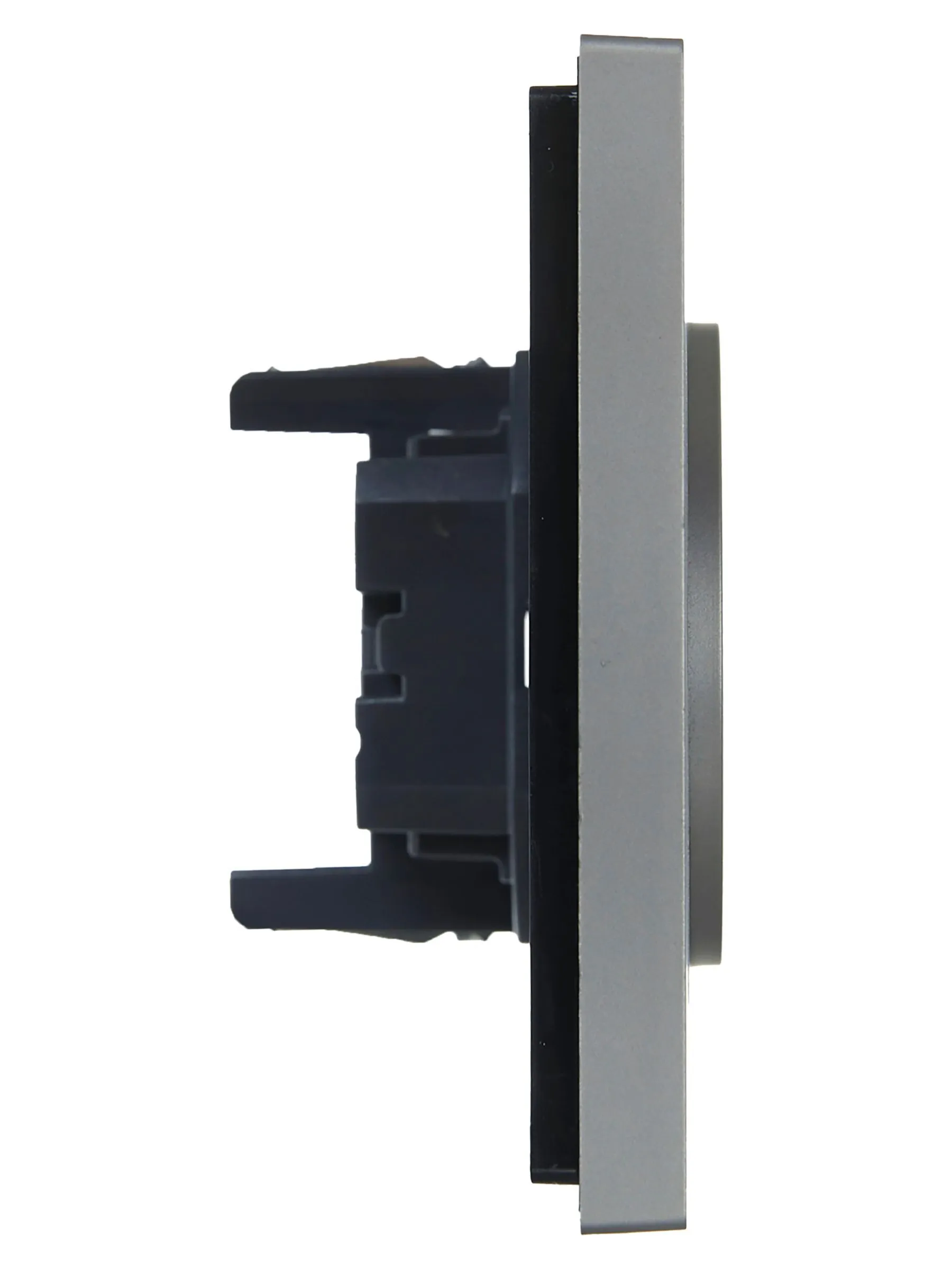 FORTE&PIANO Розетка 2-местная без заземления без защитных шторок безвинтовое крепление 10А FP526 сталь IEK - Фото 3