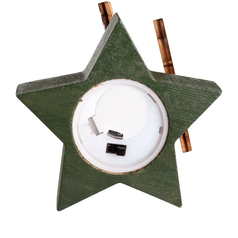 Деревянная фигурка с подсветкой Олень в лесу 9x8x10 см - Фото 5