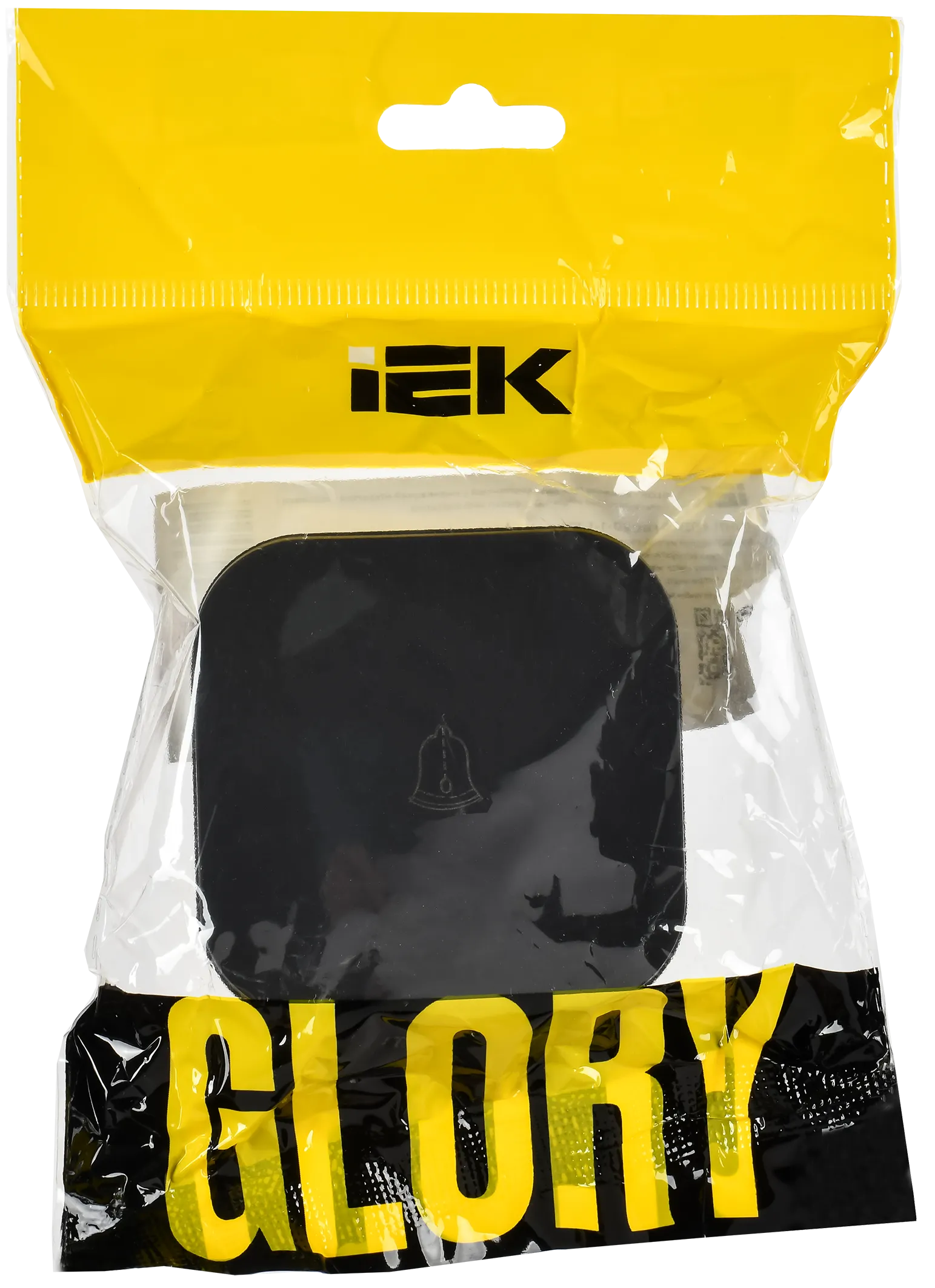 GLORY Выключатель 1-клавишный для открытой установки самовозвратный 10А ВСс20-1-0-ХЧм черный матовый IEK - Фото 2