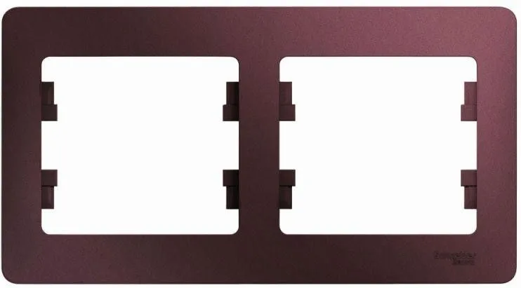 Рамка 2-м Glossa горизонт. баклажан. SE GSL001102