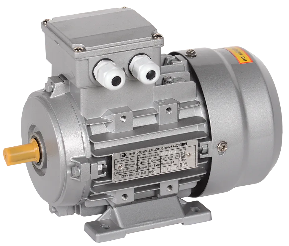 Электродвигатель асинхронный трехфазный АИС 56C4 380В 0,12кВт 1500об/мин 1081 DRIVE IEK