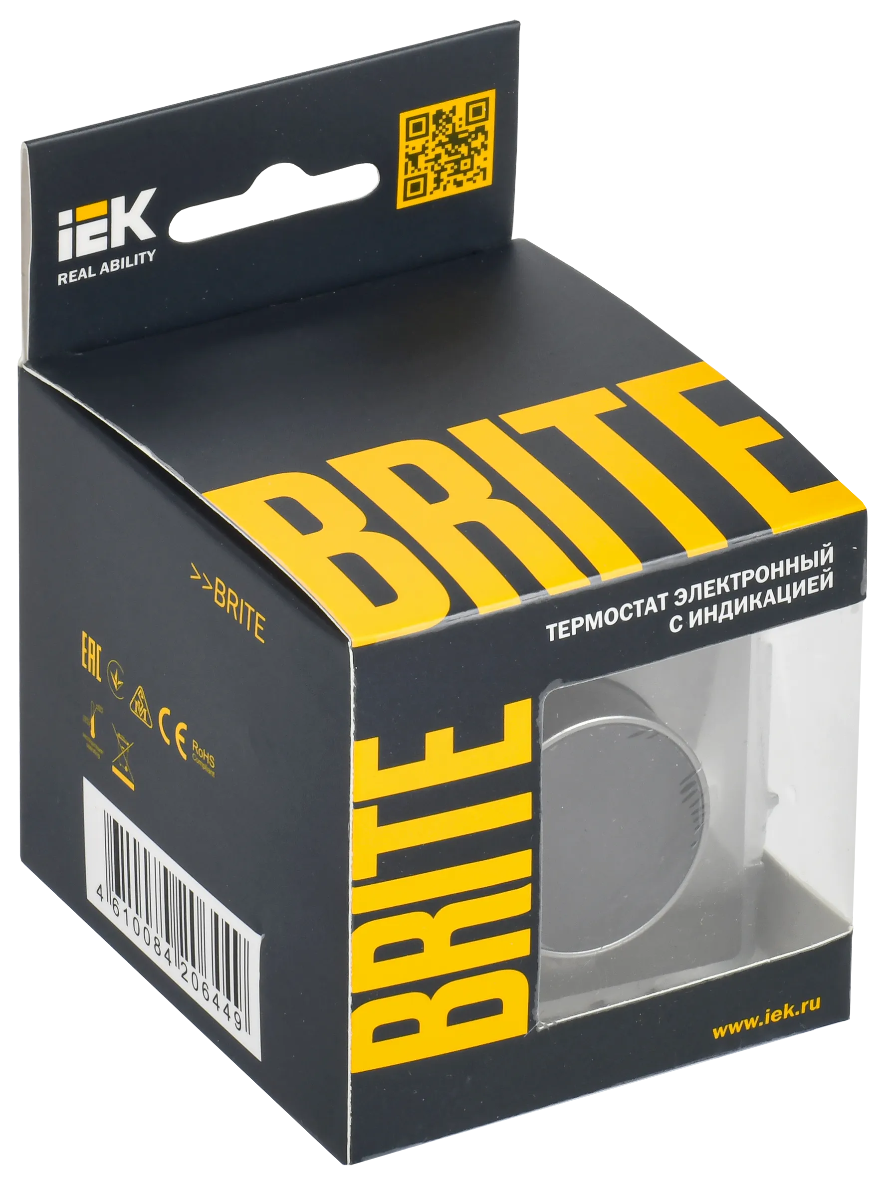 BRITE Термостат электронный с индикацией ТС10-1-БрС сталь IEK - Фото 2