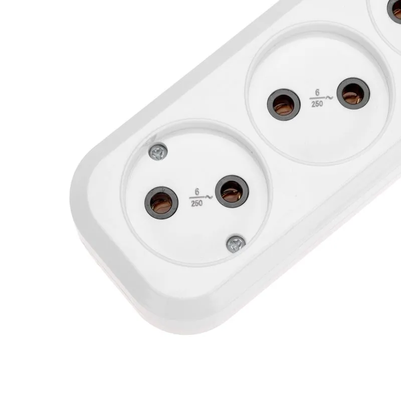 Удлинитель 3 гнезда, 3м, 2х0,75мм², б/з, белый PROconnect - Фото 5